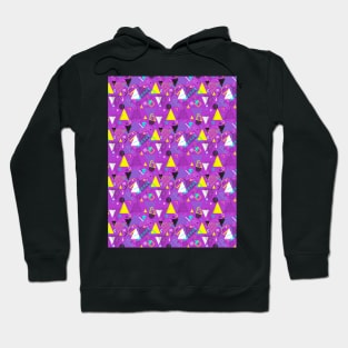 I Love The 80s Pattern Light Purple Version Hoodie